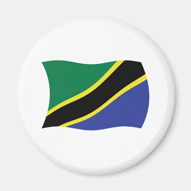 Aimant du drapeau de la Tanzanie (Devant)
