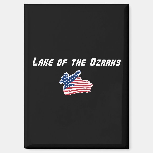 Aimant du drapeau de l'aigle du lac des Ozarks Mis (Recto)