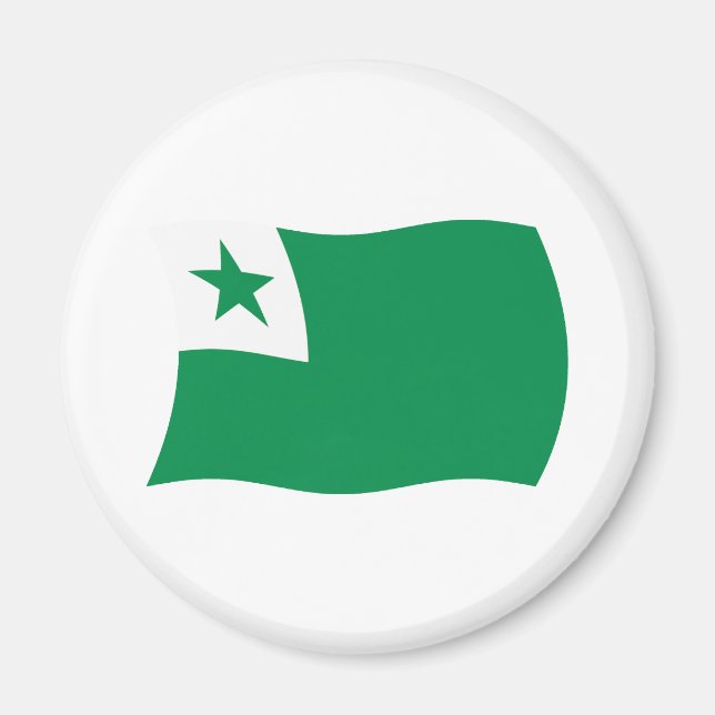 Aimant du drapeau de l'espéranto (Devant)