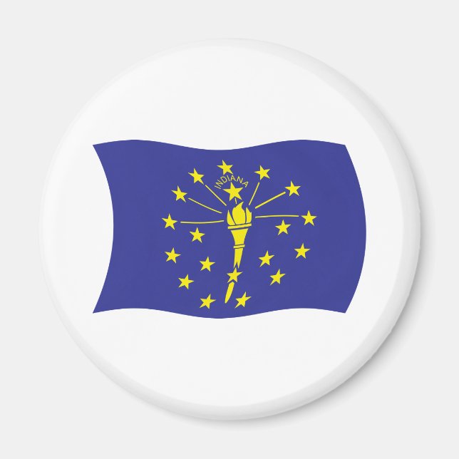 Aimant du drapeau de l'Indiana (Devant)