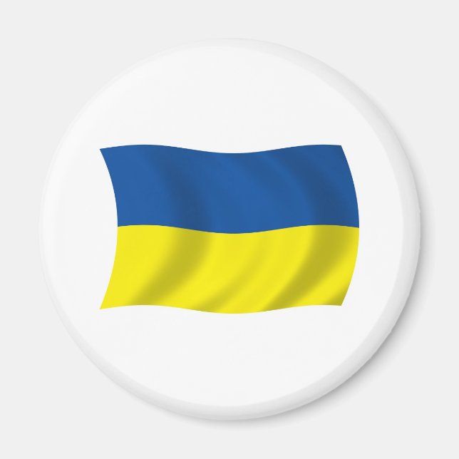 Aimant du drapeau de l'Ukraine (Devant)