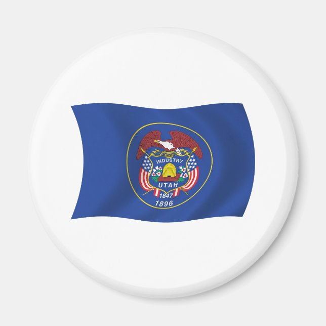 Aimant du drapeau de l'Utah (Devant)