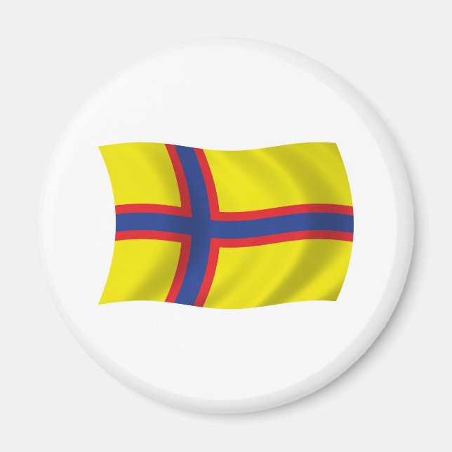 Aimant du drapeau des Finnois d'Ingrie (Devant)