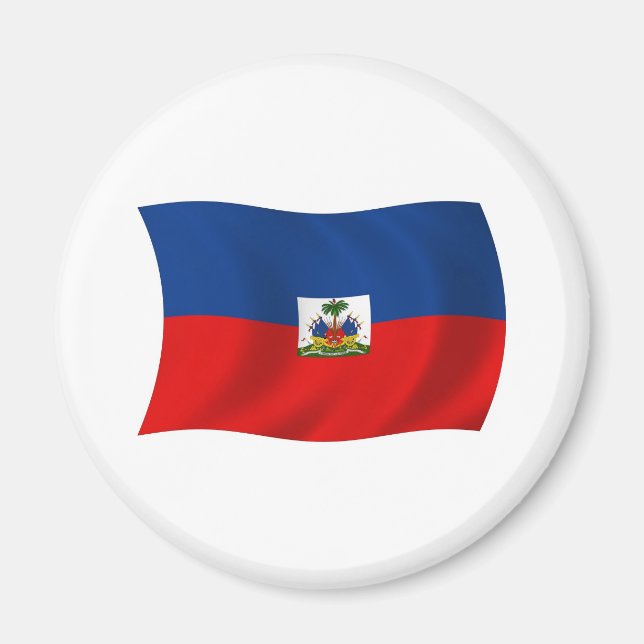 Aimant du drapeau d'Haïti (Devant)