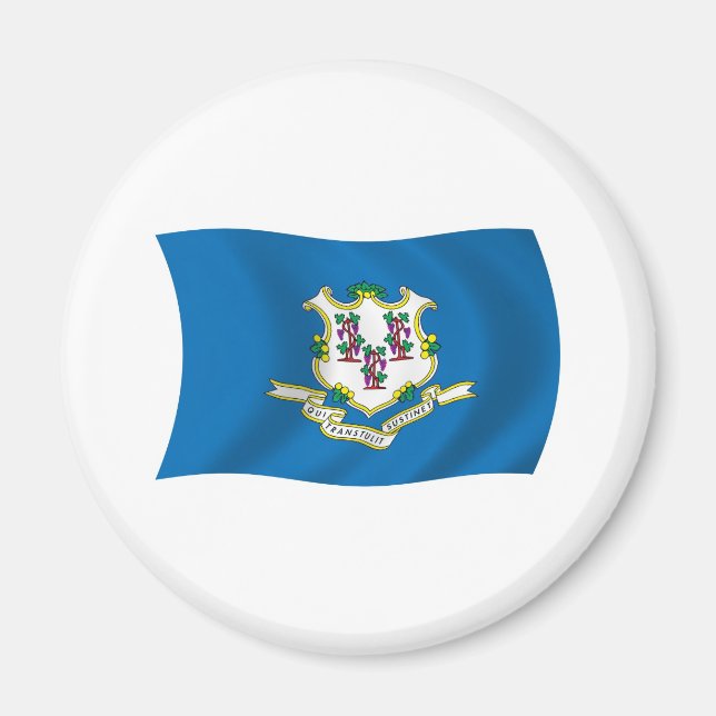 Aimant du drapeau du Connecticut (Devant)