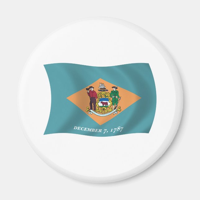 Aimant du drapeau du Delaware (Devant)