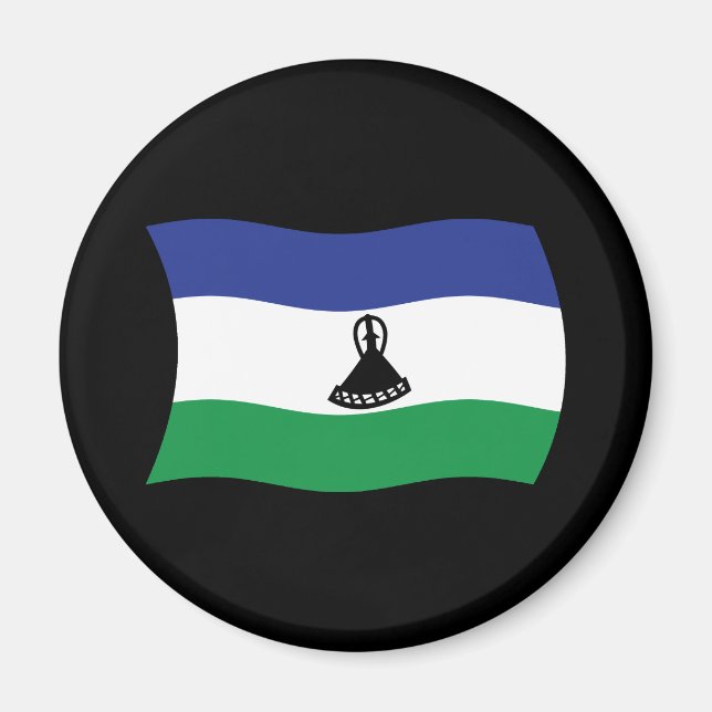 Aimant du drapeau du Lesotho (Devant)