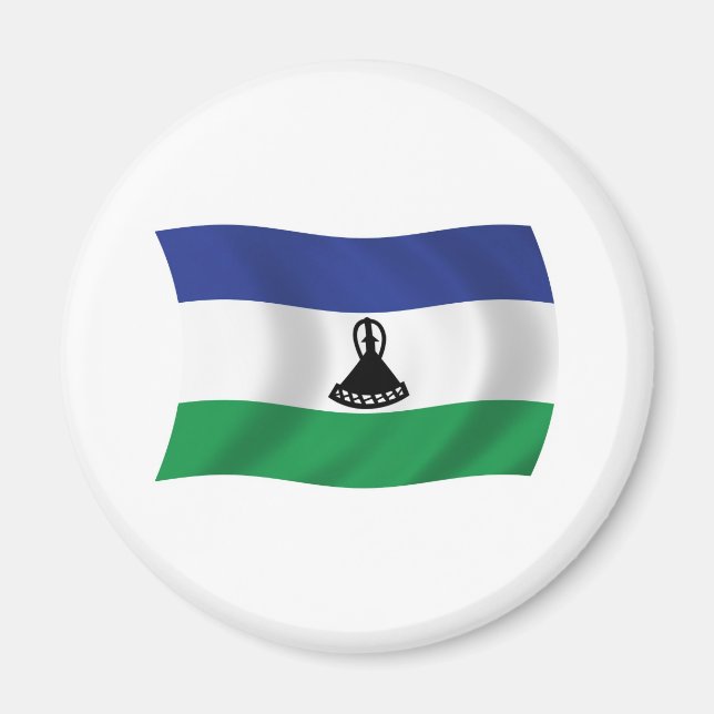 Aimant du drapeau du Lesotho (Devant)
