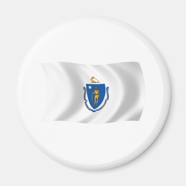 Aimant du drapeau du Massachusetts (Devant)