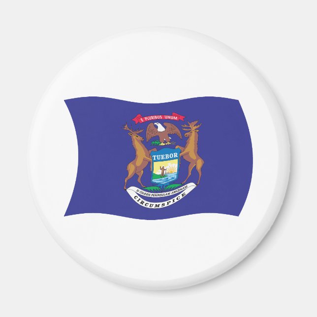 Aimant du drapeau du Michigan (Devant)