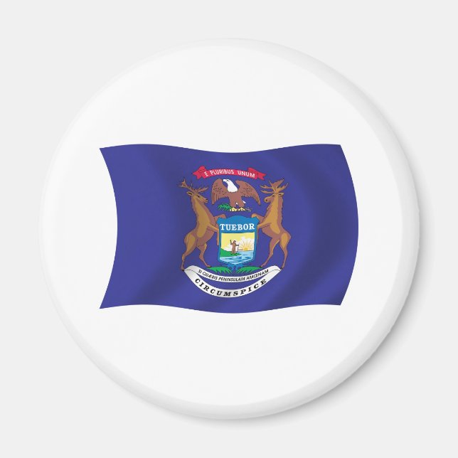 Aimant du drapeau du Michigan (Devant)
