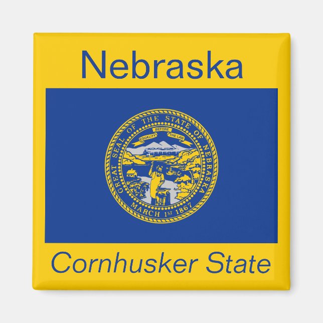 Aimant du drapeau du Nebraska (Devant)