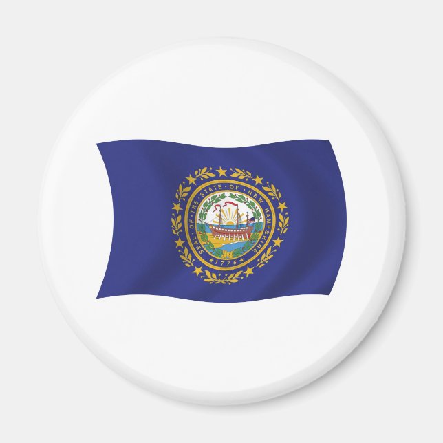 Aimant du drapeau du New Hampshire (Devant)