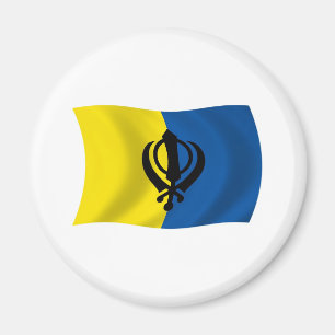 Aimant du drapeau du sikhisme