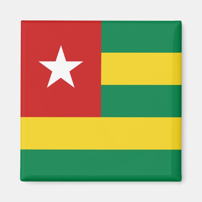 Aimant du drapeau du Togo (Devant)