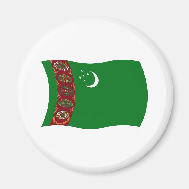 Aimant du drapeau du Turkménistan (Devant)
