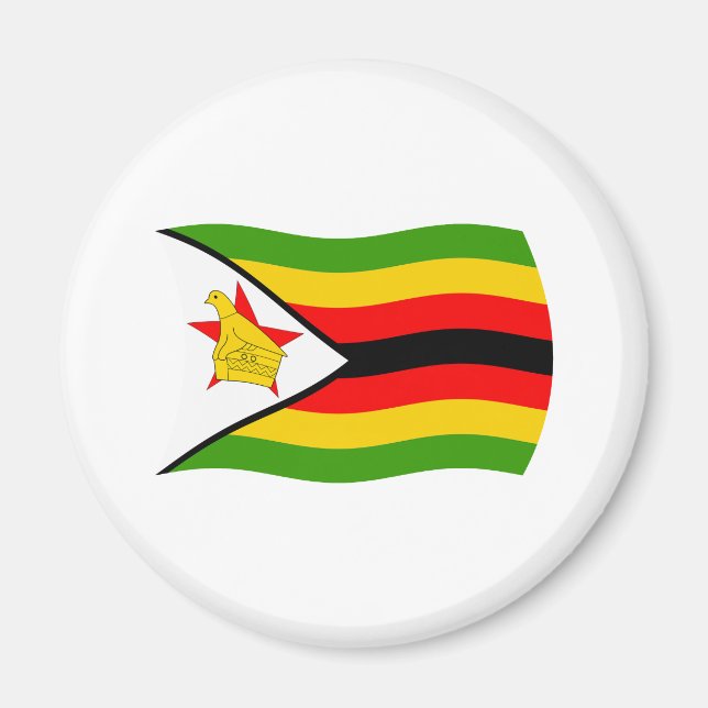 Aimant du drapeau du Zimbabwe (Devant)