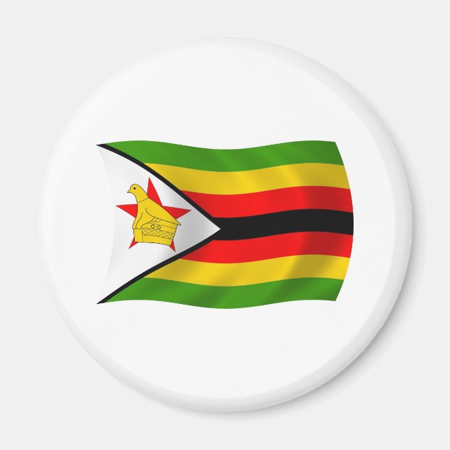 Aimant du drapeau du Zimbabwe (Devant)