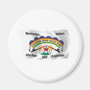 Aimant du drapeau sioux de la rivière Cheyenne
