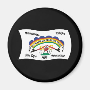 Aimant du drapeau sioux de la rivière Cheyenne