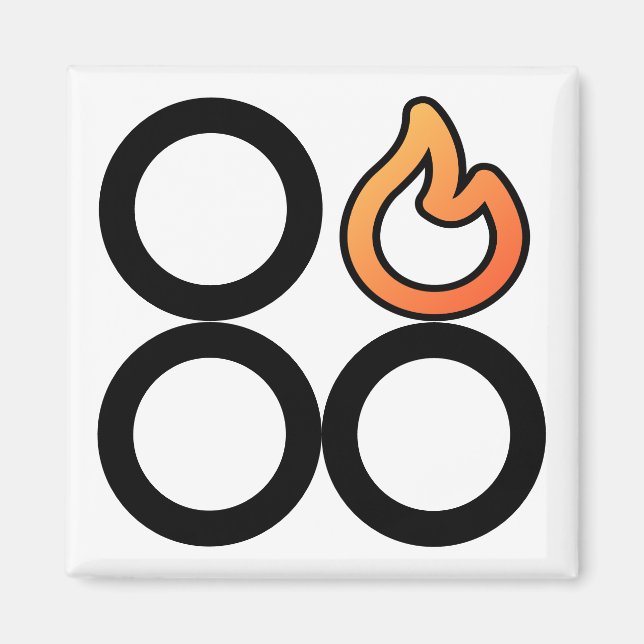 Aimant du Étiquette de commande du brûleur droit d (Devant)