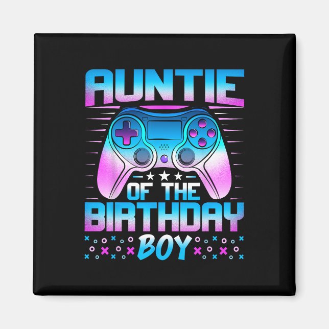 Aimant Du garçon d'anniversaire - Jeu vidéo d'anniversair (Devant)