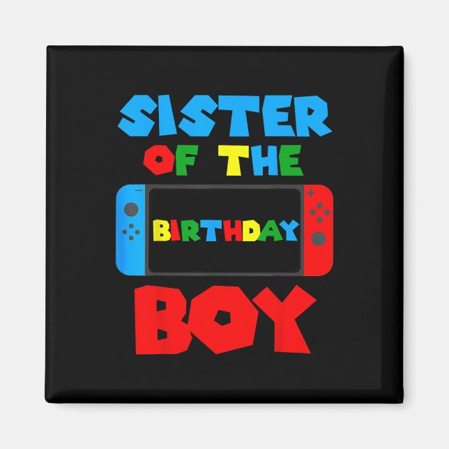 Aimant Du Jeu Vidéo Correspondant Garçon Anniversaire Ann (Devant)