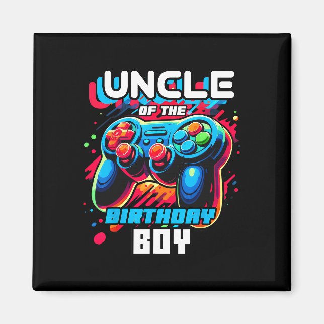 Aimant Du Jeu Vidéo Correspondant Garçon Anniversaire Ann (Devant)