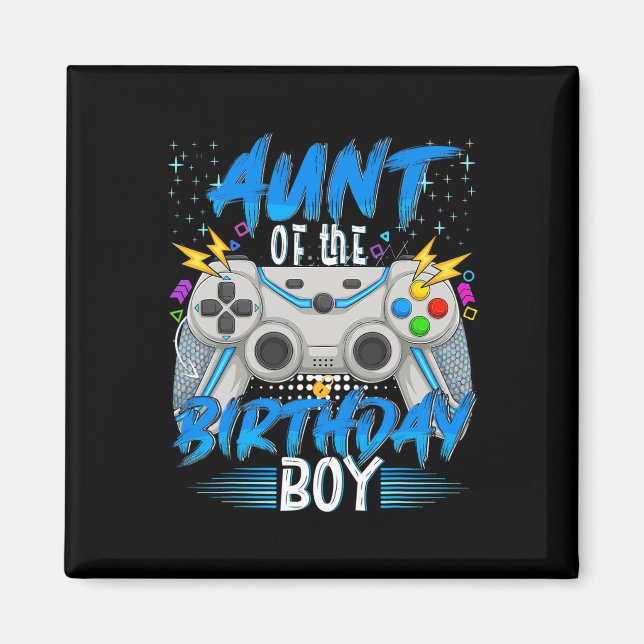 Aimant Du jeu vidéo du garçon d'anniversaire Joueurs d'an (Devant)