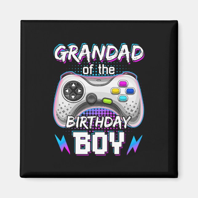 Aimant Du Jeu Vidéo Garçon Anniversaire B-day Top Gamer P (Devant)