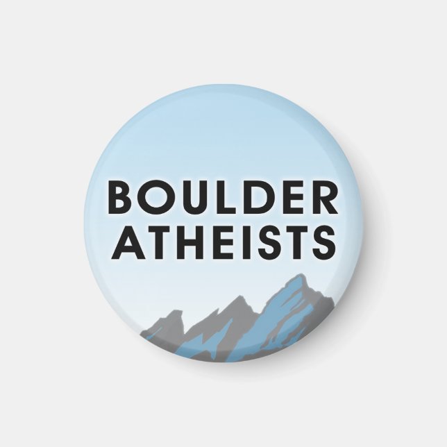 Aimant du logo des athées de Boulder (Devant)