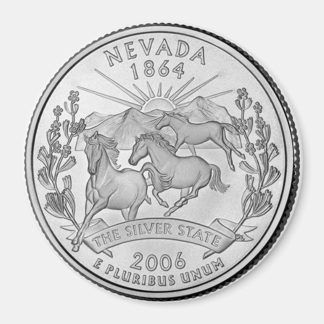 Aimant du Nevada State Quarter 2006 (Devant)