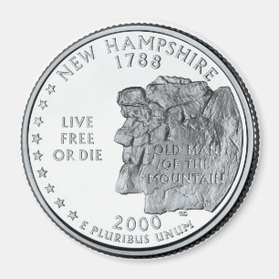 Aimant du New Hampshire State Quarter 2000