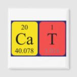 Aimant du nom périodique de la table de chat<br><div class="desc">Chat décrit comme Ca T (Calcium Tritium) sur un aimant pour le scientifique en vous.</div>