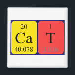 Aimant du nom périodique de la table de chat<br><div class="desc">Chat décrit comme Ca T (Calcium Tritium) sur un aimant pour le scientifique en vous.</div>