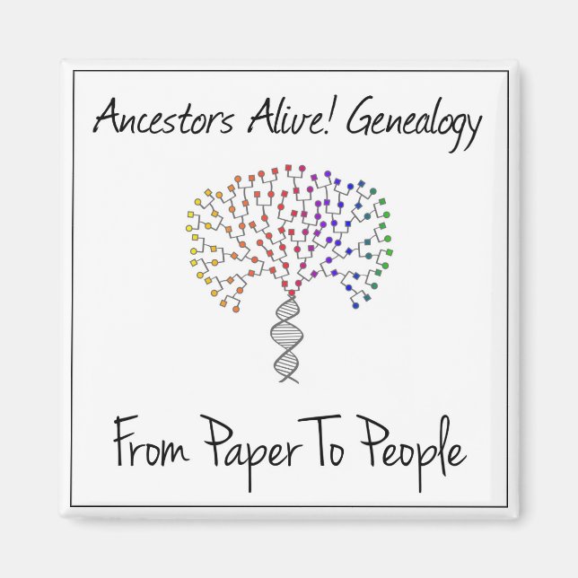 Aimant Du papier à l'aimant des gens (Devant)