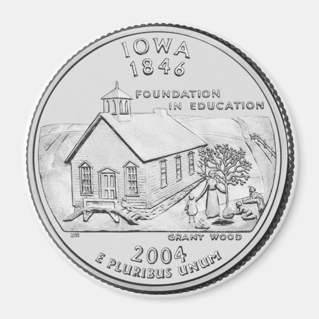 Aimant du quartier d'État de l'Iowa 2004 (Devant)