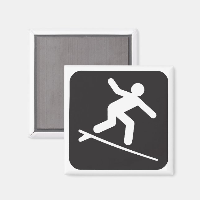 Aimant du symbole de surf (Recto/Verso)