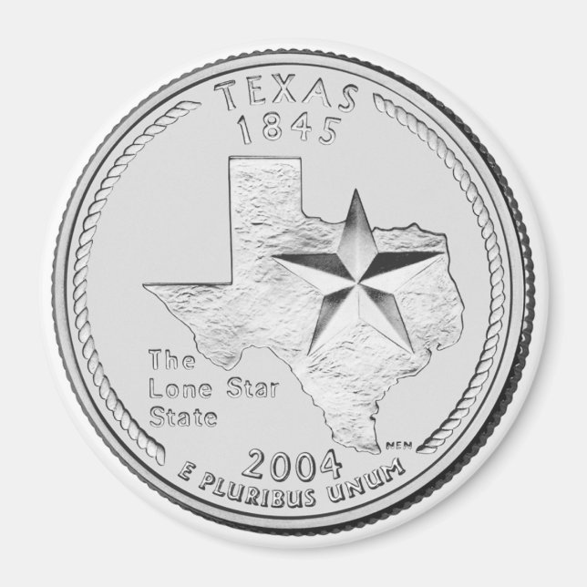 Aimant du Texas State Quarter 2004 (Devant)