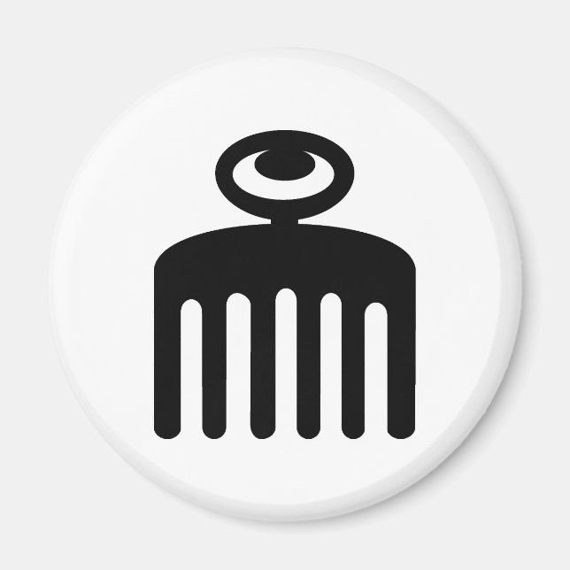 Aimant Duafe | Symbole Adinkra pour la beauté féminine (Devant)