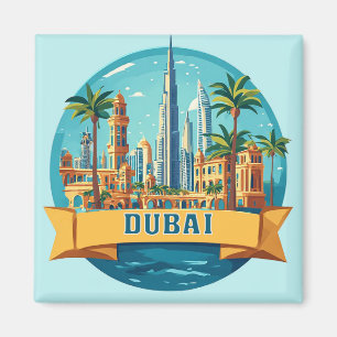 Aimant 🧲 Dubaï Émirats arabes unis Voyage Souvenir 🏙️