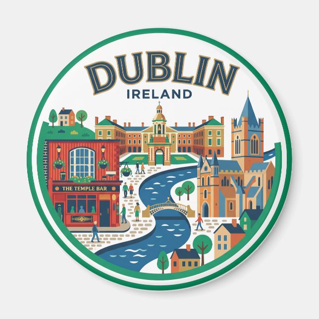 Aimant Dublin Irlande (Devant)