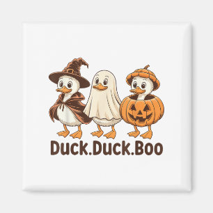 Aimant Duck Boo Drôle Mignonne Éffrayant Halloween Retro