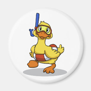 Aimant Duck wearing snorkeling mask choose