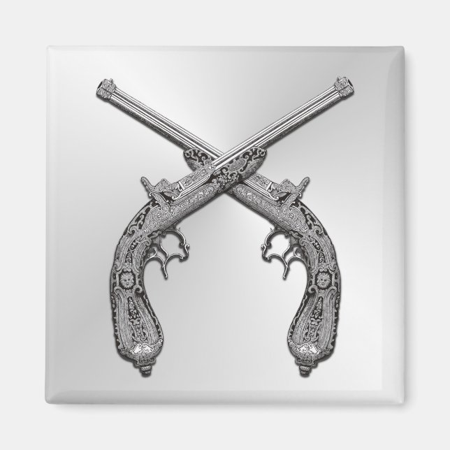 Aimant Dueling Pistols Silver (Devant)