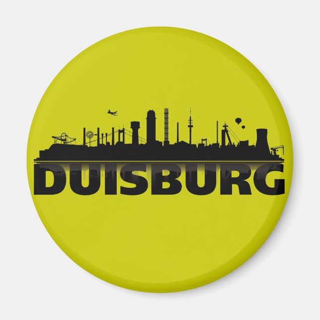 Aimant Duisburg Stadt Skyline - Aimant/réfrigérateur (Devant)