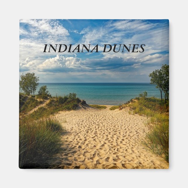 Aimant Dunes de l'Indiana, lac Michigan (Devant)
