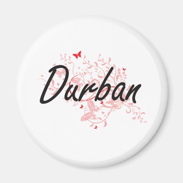 Aimant Durban Afrique du Sud City Design artistique avec  (Devant)