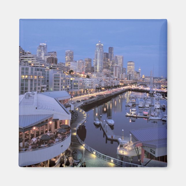Aimant Dusk sur Bell Harbour à Seattle, Washington. (Devant)