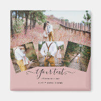 Dusty Rose rose Newlywets Mariage PHOTO Cadeau